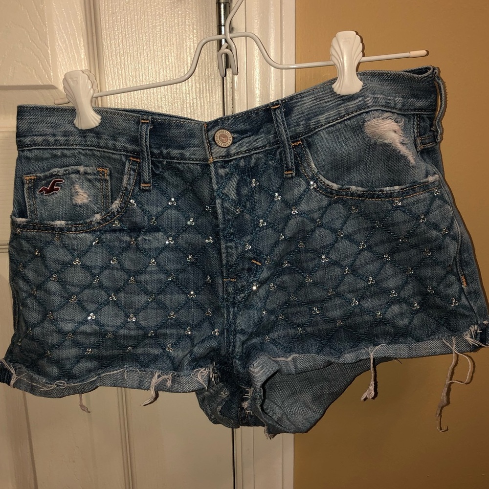 Trendy Hollister Bling Jean Shorts
